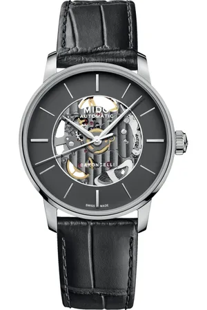 MIDO Accessoires, Heren, Grijs, ONE Size, Baroncelli Signature Skeleton Horloge
