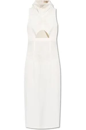 The Mannei Kleedjes, Dames, Wit, S, Lomma jurk met hoge nek