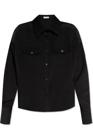 The Mannei Blouses & Shirts, Dames, Zwart, S, Toledo zijden overhemd