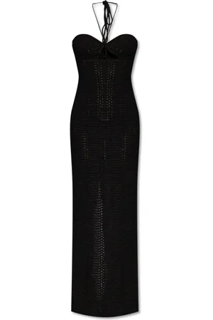 The Mannei Kleedjes, Dames, Zwart, XS, Katoen, Bergen Maxi jurk