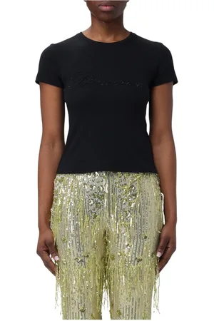 BLUMARINE Tops, Dames, Zwart, M, Logo T-Shirt