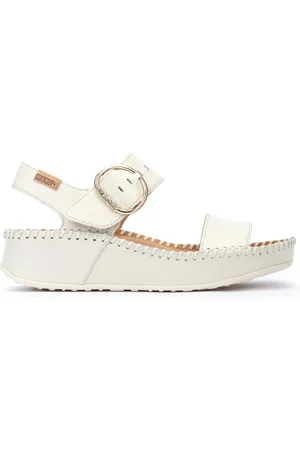 Pikolinos Schoenen, Dames, Wit, 35 EU, Leer, Lichtgewicht witte leren sandalen voor vrouwen
