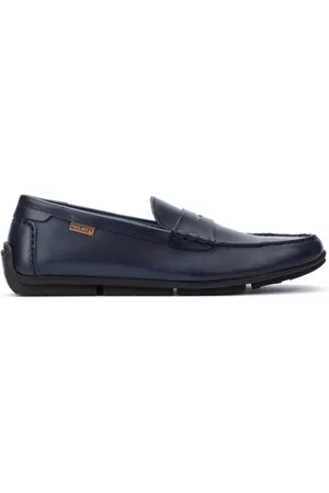 Pikolinos Schoenen, Heren, Blauw, 45 EU, Elegante Conil Leren Loafer voor Heren