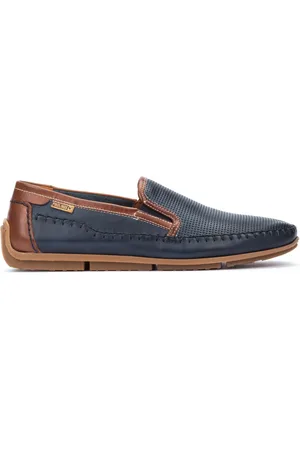 Pikolinos Schoenen, Heren, Blauw, 39 EU, Elegante Conil Leren Loafer voor Heren