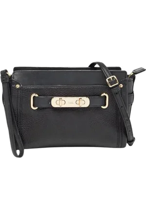 Coach Pre-owned, Dames, Zwart, ONE Size, Pre-owned Leather crossbody-bags