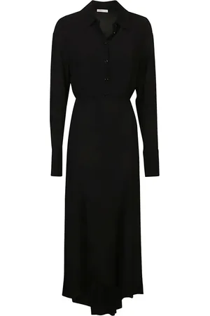 Patrizia Pepe Kleedjes, Dames, Zwart, XS, Nero Lange Mouw Jurk
