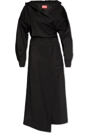 Diesel Kleedjes, Dames, Zwart, S, Katoen, D-Kley Jurk