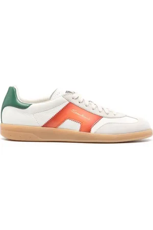 santoni Schoenen, Heren, Wit, 44 EU, Leer, DBS Witte Sneakers