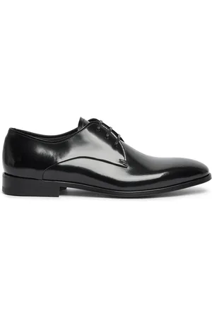 Fabi Schoenen, Heren, Zwart, 40 EU, Leer, Handgemaakte Zwarte Leren Derby Veterschoenen