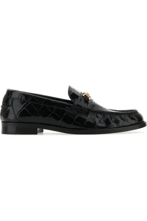 VERSACE Schoenen, Dames, Zwart, 40 EU, Stijlvolle Mocins