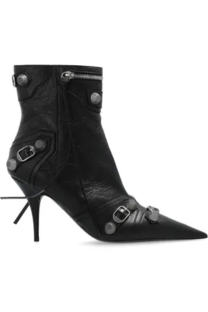 Balenciaga Schoenen, Dames, Zwart, 35 EU, Leer, ‘Cagole’ enkellaarzen