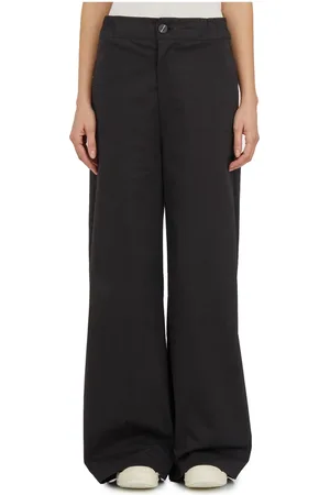 THOM KROM Broeken, Dames, Zwart, S, Katoen, Wijde Katoenen Broek