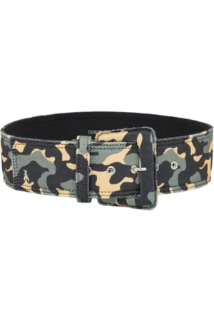 Patrizia Pepe Accessoires, Dames, Groen, S, Leer, Hoge Taille Riem