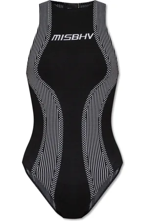 MISBHV Tops, Dames, Zwart, M, Bodysuit met logo