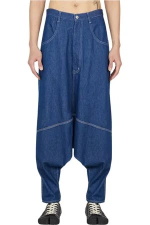 Sulvam Jeans, Heren, Blauw, XL, Denim, Denim Sarrouel Jeans