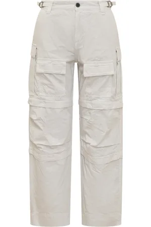 DARKPARK Broeken, Dames, Wit, W27, Julia Ripstop Cargo Broek