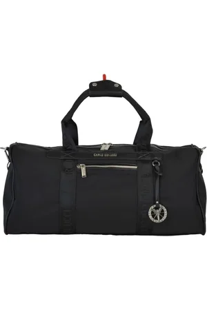 Carlo Colucci Tassen, Heren, Zwart, ONE Size, Weekender met zilveren details