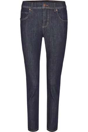 Angels Jeans, Dames, Blauw, XL, Katoen, Ornella Trendy Jeans met Crinkle-Detail