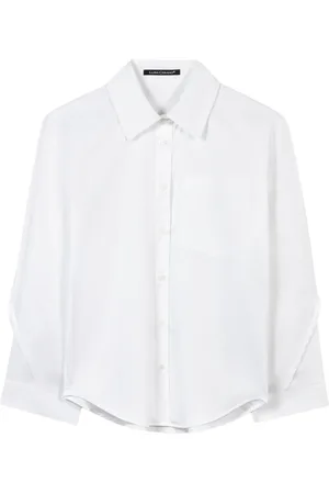 Luisa Cerano Blouses & Shirts, Dames, Wit, M, Katoen, Witte Gabardine Stretch Blouse