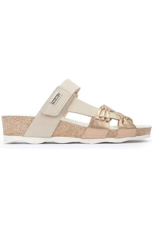 Pikolinos Schoenen, Dames, , 41 EU, Leer, Leren Sleehak Sandalen