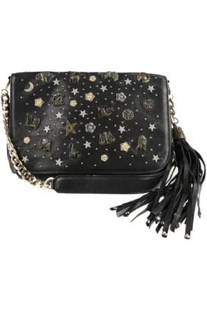 Jimmy Choo Pre-owned, Dames, Zwart, ONE Size, Tweed, Tweedehands leren schoudertassen