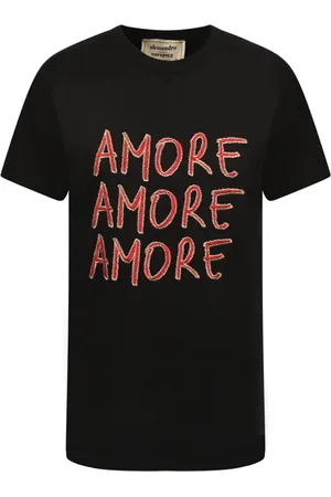 ALESSANDRO ENRIQUEZ Tops, Dames, Zwart, M, Katoen, T-Shirts