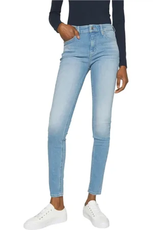 Tommy Hilfiger Jeans, Dames, Blauw, W28 L30, Katoen, Nora Jeans - Klassiek en Comfortabel