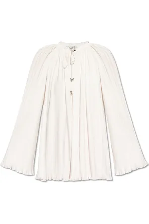 Lanvin Blouses & Shirts, Dames, Wit, S, Geplooide Blouse