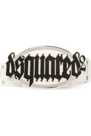 Dsquared2 Accessoires, Dames, Wit, 85 CM, Leer, Riem met Logo