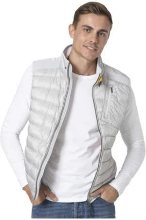 Parajumpers Jassen, Heren, , S, Polyester, Gewatteerd Mouwloos Jack met Hoge Kraag