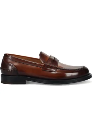 Fabi Schoenen, Heren, Bruin, 42 EU, Leer, Met de hand gepolijste leren college mocassin