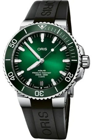 Oris Accessoires, Dames, Groen, ONE Size, Aquis Date Calibre 400 - Automatisch Groene Wijzerplaat