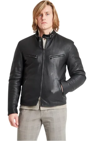 STEWART Jassen, Heren, Zwart, L, Leer, Rush NUV-Omega Lamb Wash Jas