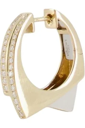 Rainbow K Accessoires, Dames, Geel, ONE Size, Gouden Diamanten Handboei Oorbellen