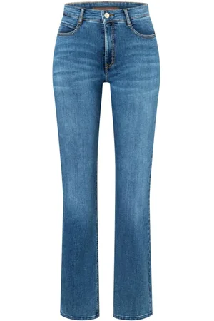 Mac Jeans, Dames, Blauw, M/L, Katoen, Boot Fringe Jeans - Medium