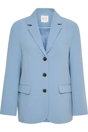 Part Two Jassen, Dames, Blauw, 2Xl, Polyester, Oversized Jas met Klepzakken