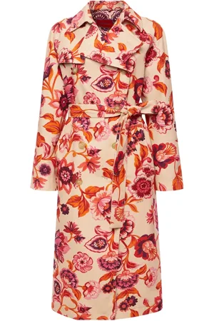 La DoubleJ Mantels, Dames, , L, Katoen, Milano Trenchcoat in Hottie Print