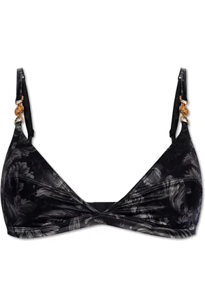 VERSACE Ondergoed, Dames, Zwart, XL, Beha met Barocco patroon