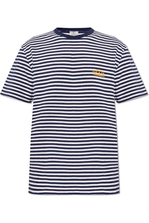 Woolrich Tops, Heren, Blauw, L, Katoen, Gestreept T-shirt