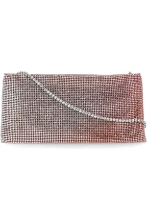 BENEDETTA BRUZZICHES Tassen, Dames, Roze, ONE Size, Roze schoudertas met strass