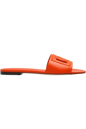 Dolce & Gabbana Schoenen, Dames, Oranje, 37 EU, Leer, Bianca leren muilen
