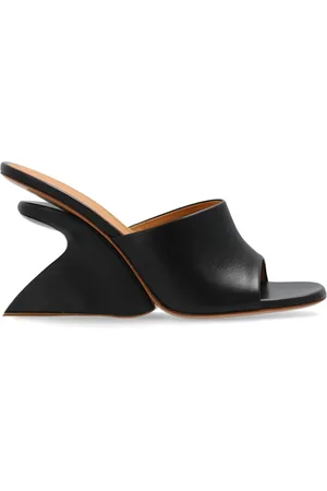 OFF-WHITE Schoenen, Dames, Zwart, 39 EU, Leer, Jug Wedge Mules