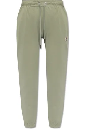 Moncler Broeken, Dames, Groen, M, Katoen, Trainingsbroeken met logo