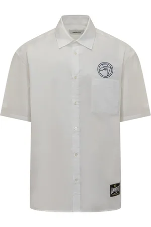 AMBUSH Overhemden, Heren, Wit, L, Cirkel Embleem Shirt