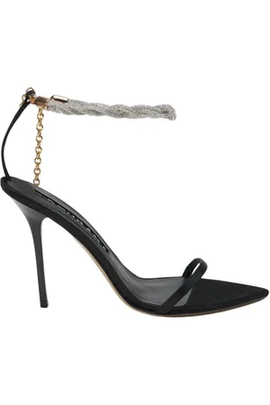 Hibourama Schoenen, Dames, Zwart, 37 EU, Satijn, Elegante en vrouwelijke satijnen sandalen