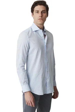 MAZZARELLI Overhemden, Heren, Blauw, XL, Casual Shirts