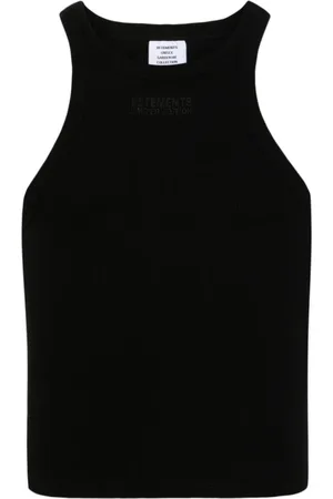 Vetements Tops, Dames, Zwart, XL, Katoen, Sleeveless Tops