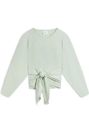Axel Arigato Sweatshirts & Hoodies, Dames, Groen, XS, Katoen, Draperen Bind-Voor Sweatshirt