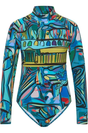 Carlo Colucci Tops, Dames, Blauw, XL, orti Bedrukte Body De Vita