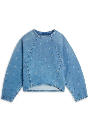Axel Arigato Sweatshirts & Hoodies, Dames, Blauw, S, Katoen, Daisy Script A Sweatshirt